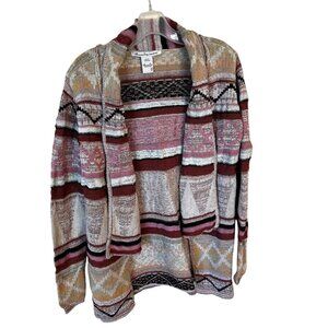 Womens American Rag Cardigan Sweater Size Small Pink and Brown